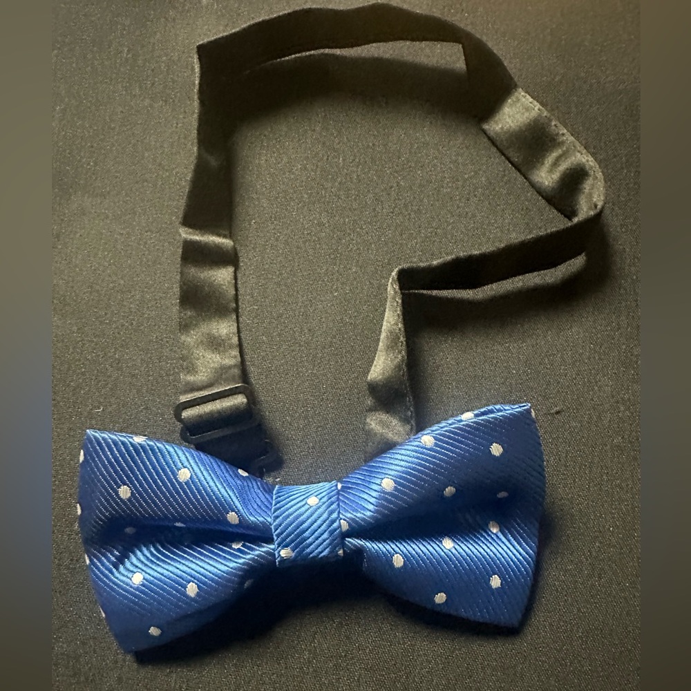 💥 $5 if bundled- Men’s Bow Tie Blue with Silver / Grey accents NWT